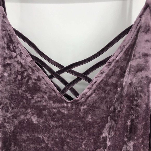 American Eagle Purple Velvet Strappy Tank Top Sz M - Picture 2 of 5